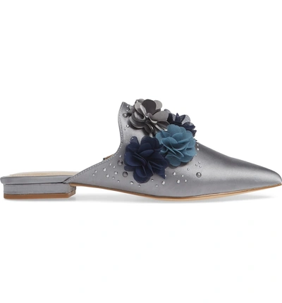 Shop Charles By Charles David Wesley Mule In Smokey Blue Satin