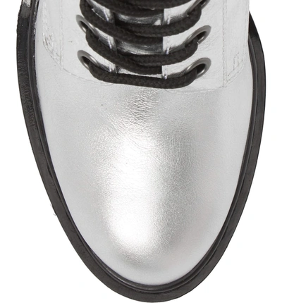 Shop Marc Jacobs Crosby Platform Boot In Silver Metallic