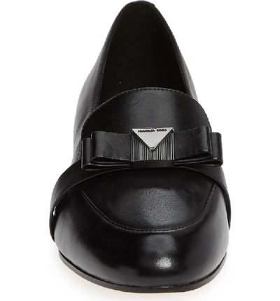 Shop Michael Michael Kors Caroline Loafer In Black Leather