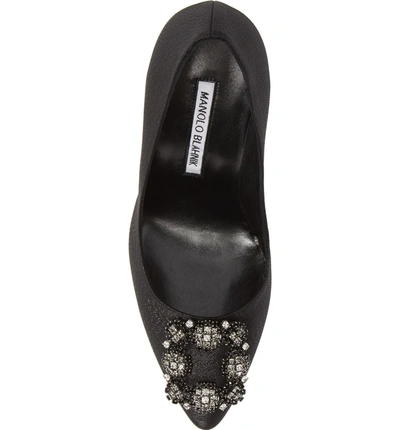 Shop Manolo Blahnik 'hangisi' Ornamented Pump In Black