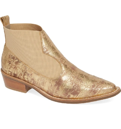 Shop Matisse Sweet Jane Bootie In Gold Leather