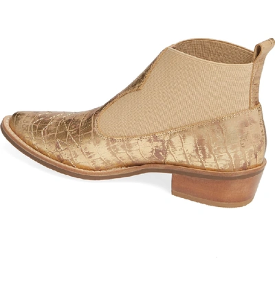 Shop Matisse Sweet Jane Bootie In Gold Leather