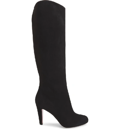 Shop Christian Louboutin Marmara Tall Boot In Black Suede