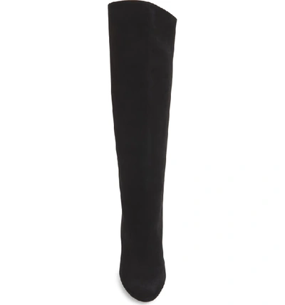 Shop Christian Louboutin Marmara Tall Boot In Black Suede