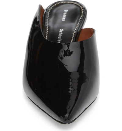 Shop Proenza Schouler Asymmetric Pointy Toe Mule In Black Patent