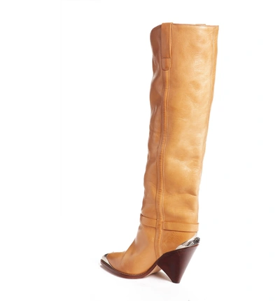Shop Isabel Marant Lenskee Knee High Boot In Natural