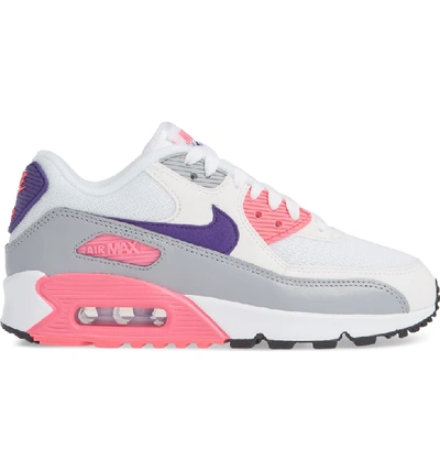 Shop Nike 'air Max 90' Sneaker In White/ Purple/ Wolf Grey/ Pink