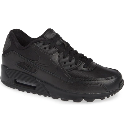 Shop Nike 'air Max 90' Sneaker In Black/ Black-black