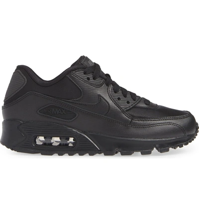 Shop Nike 'air Max 90' Sneaker In Black/ Black-black