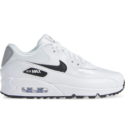 Shop Nike 'air Max 90' Sneaker In White/ Black-reflect Silver