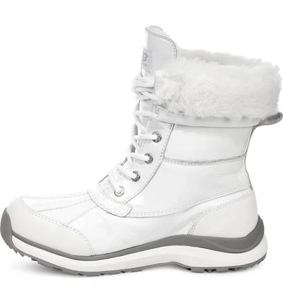 Shop Ugg Adirondack Iii Waterproof Insulated Patent Winter Boot In White