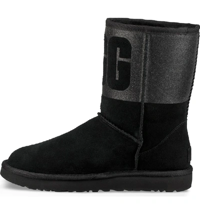 Shop Ugg Sparkle Classic Bootie In Black Suede