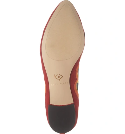 Shop Katy Perry Ballet Flat In Black/ Red