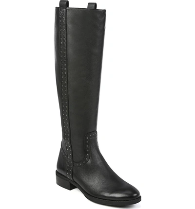 Shop Sam Edelman Prina Riding Boot In Black Leather