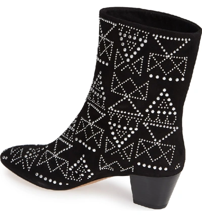 Shop Rebecca Minkoff Hessania Studded Bootie In Black Suede