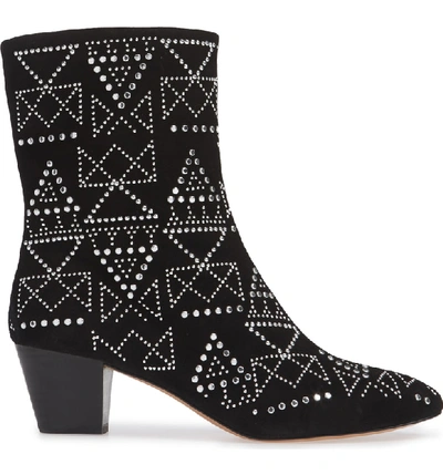 Shop Rebecca Minkoff Hessania Studded Bootie In Black Suede