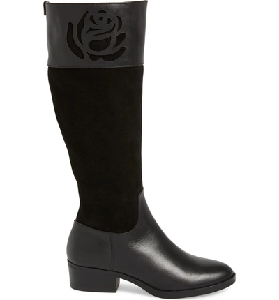 Shop Taryn Rose Georgia Water Resistant Collection Boot In Black Leather/ Suede