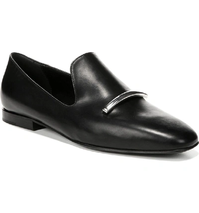 Shop Via Spiga Tallis Flat Loafer In Black Leather