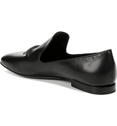 Shop Via Spiga Tallis Flat Loafer In Black Leather