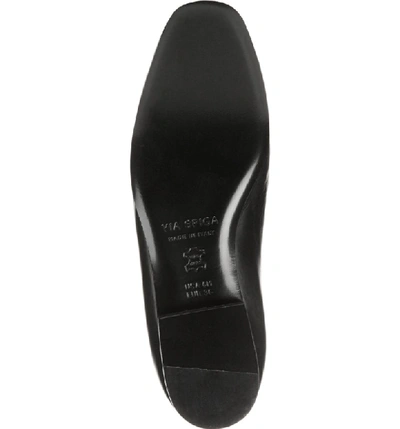 Shop Via Spiga Tallis Flat Loafer In Black Leather