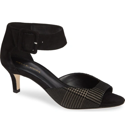 Shop Pelle Moda 'berlin' Sandal In Black Pattern Suede