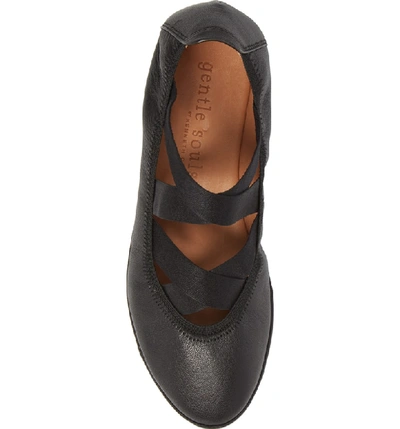 Shop Gentle Souls By Kenneth Cole Natalie Ballet Wedge In Black Leather