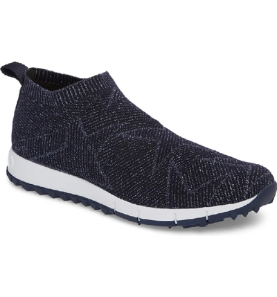 Shop Jimmy Choo Norway Star Slip-on Sneaker In Navy