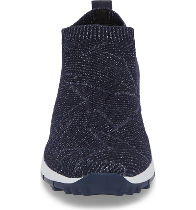 Shop Jimmy Choo Norway Star Slip-on Sneaker In Navy