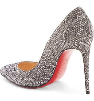 Shop Christian Louboutin Pigalle Follies Pointy Toe Pump In Silver