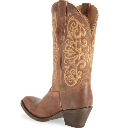 Shop Ariat Terra Bella Western Boot In Turnback Tan Leather