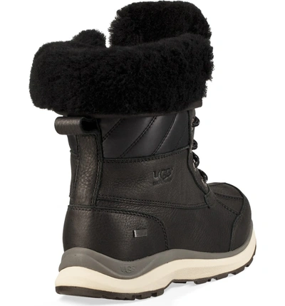 Shop Ugg Adirondack Iii Waterproof Insulated Winter Bootie In Black Leather