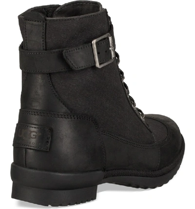 Shop Ugg Tulane Waterproof Boot In Black Leather