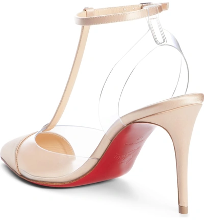 Shop Christian Louboutin Nosy Spikes Pvc Pump In Nude