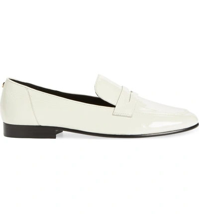 Shop Kate Spade Genevieve Loafer In Off White Crinkle Pat