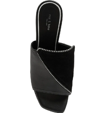 Shop Rag & Bone Myla Asymmetrical Beaded Slide Sandal In Black