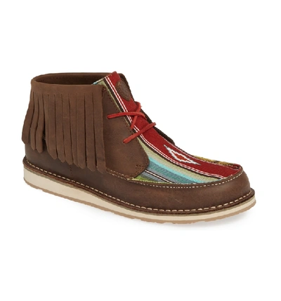 Shop Ariat Cruiser Fringe Chukka Boot In Palm Brown Saddle Leather