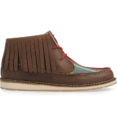 Shop Ariat Cruiser Fringe Chukka Boot In Palm Brown Saddle Leather