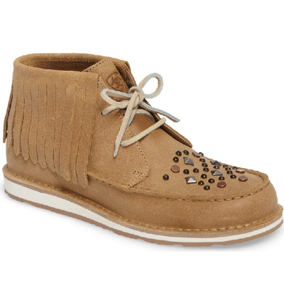 Shop Ariat Cruiser Fringe Chukka Boot In Cappuccino Suede