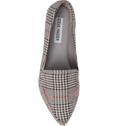 Shop Steve Madden Feather Loafer Flat In Plaid Fabric