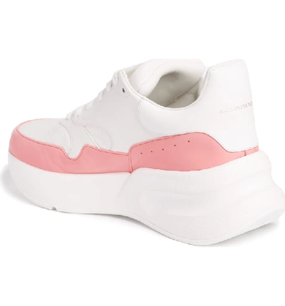 Shop Alexander Mcqueen Oversized Lace-up Sneaker In White/ Pink