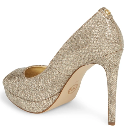 Shop Michael Michael Kors Erica Platform Pump In Silver