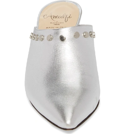 Shop Amalfi By Rangoni Priamo Mule In Silver Leather