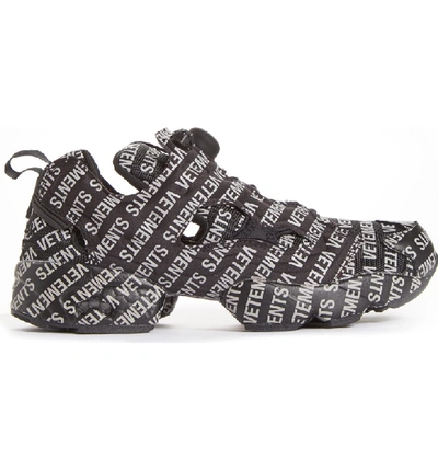 Shop Vetements Monogram Instapump Fury Sneaker In Black/ White Monogram