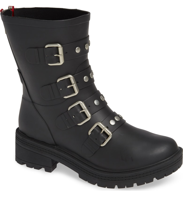 steve madden thunder rubber bootie