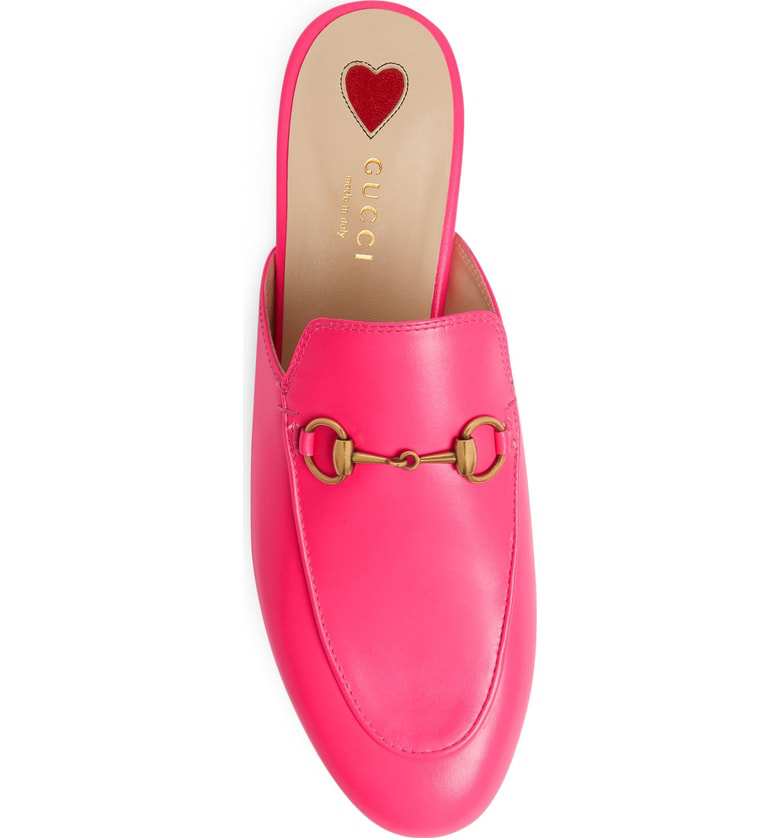 gucci hot pink mules