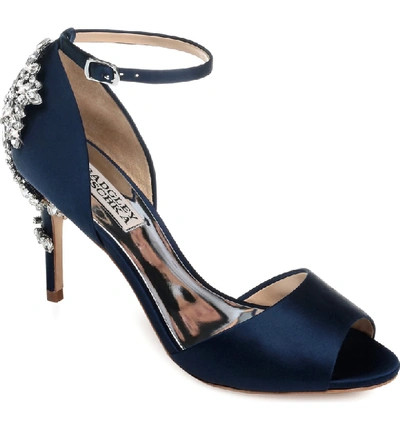 Badgley mischka vienna crystal embellished ankle strap best sale pump