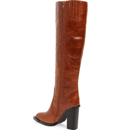 Shop Jeffrey Campbell Ittonia Knee High Boot In Tan