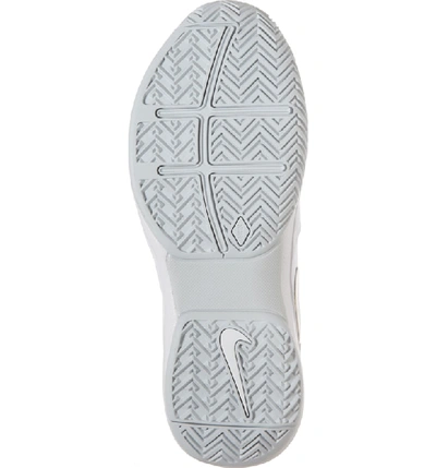 Shop Nike Air Zoom Prestige Tennis Shoe In White/ Metallic Silver