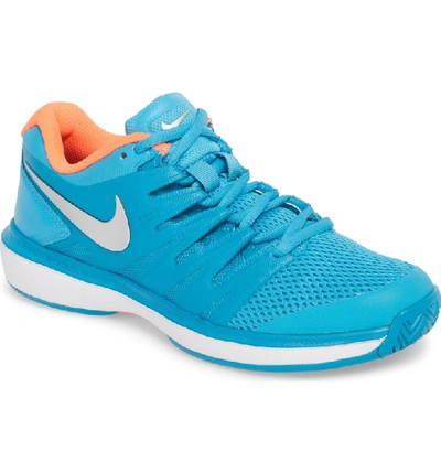 Shop Nike Air Zoom Prestige Tennis Shoe In Light Blue Fury/ Silver