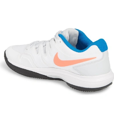 Shop Nike Air Zoom Prestige Tennis Shoe In White/ Hot Lava